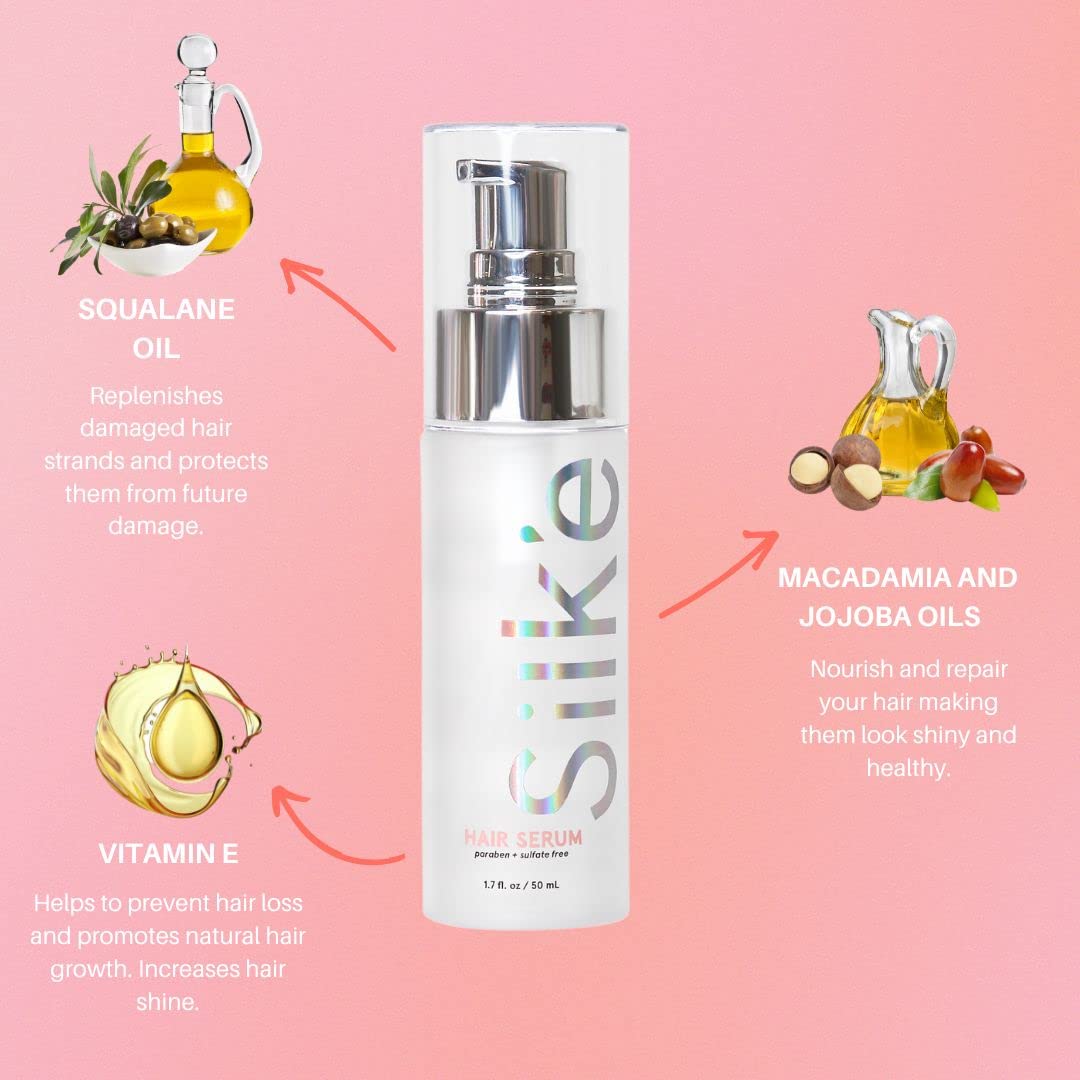 Sleek'e Silk'e Hair Repair Therapy Serum - Controls Frizz for Silky, Shiny, and Smooth finish (50ML/1.7oz)