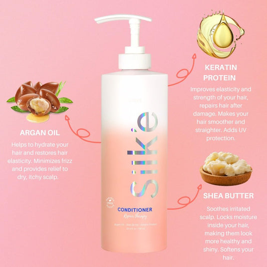 Silk'e Repair Therapy Conditioner 23.6 oz - Deep conditioning for damaged & dry hair without any parabens or sulfates!