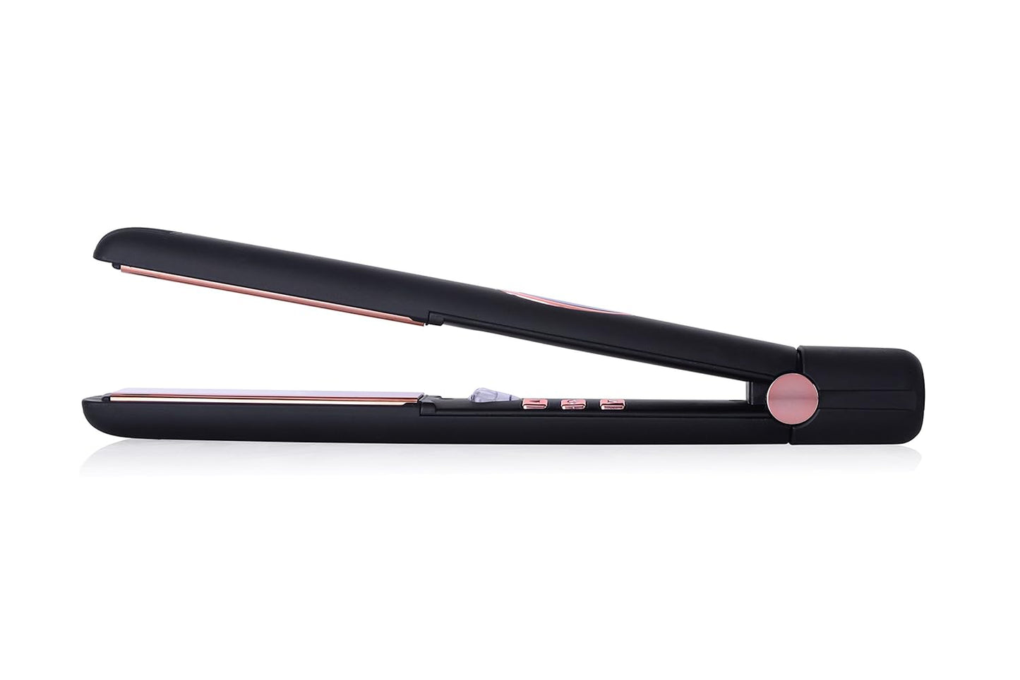 Sleek'e Professional Titanium Hair Straightener/Flat Iron for All Hair Types - 1-Inch Floating Plates with Negative Ion Booster for Shinier Hair (Black)